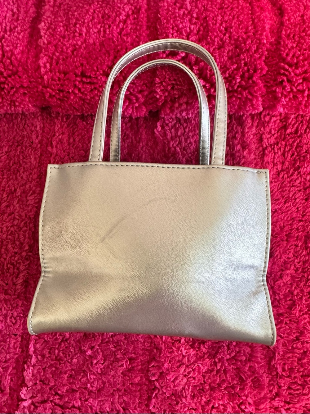 Telfar Metallic Silver Mini Tote - Picture 3 of 4